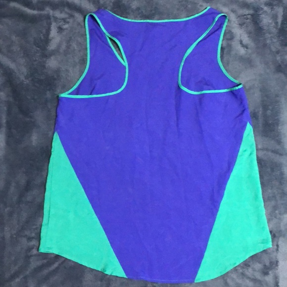 Blue and Green Mossimo sleeveless blouse - Picture 3 of 5